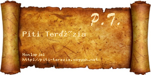 Piti Terézia névjegykártya